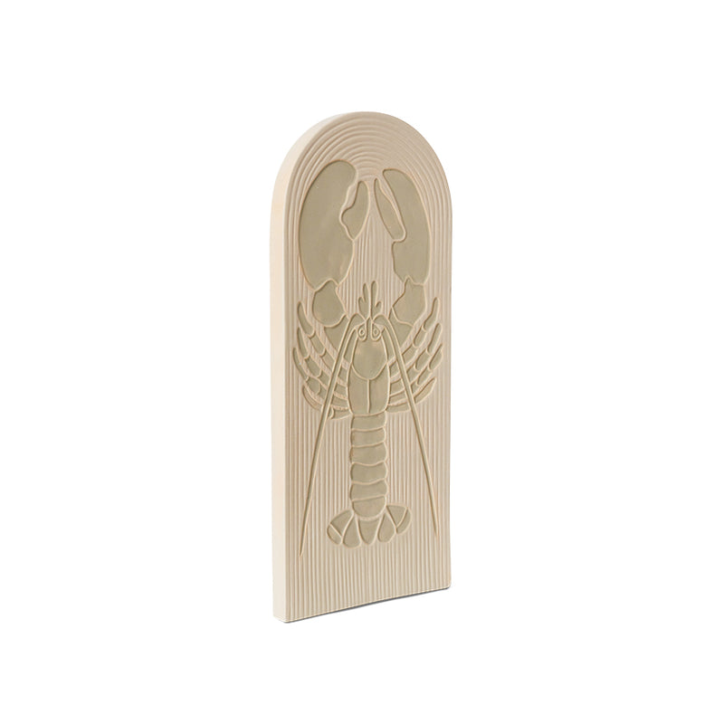 Lobster, Stoneware Wall Tile, Wall Art, Cream Wall Decor from hkliving