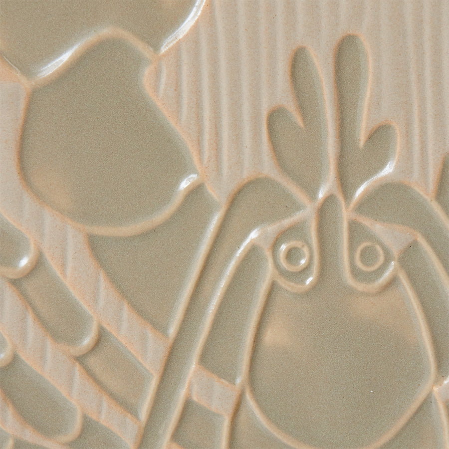 Lobster, Stoneware Wall Tile, Wall Art, Cream Wall Decor from hkliving