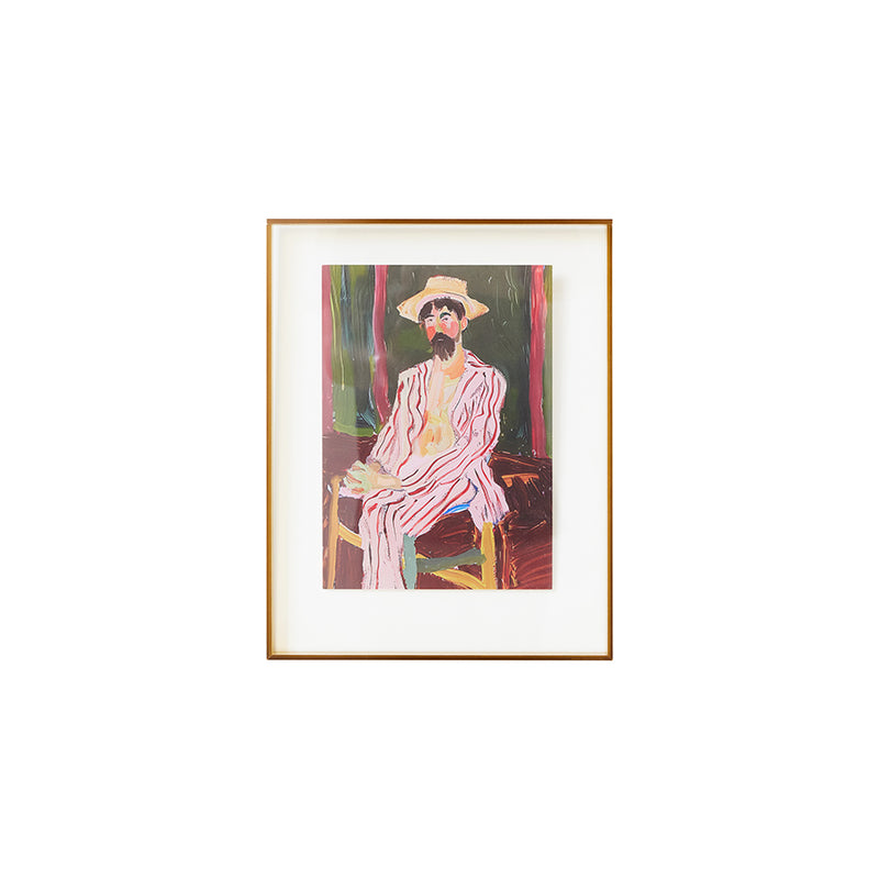 Acrylic Frame Olive, Man in Pink Art by hkliving 29x37cm