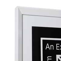 Between Space framed poster by HKLIVING shown at an angle, showing the white frame
