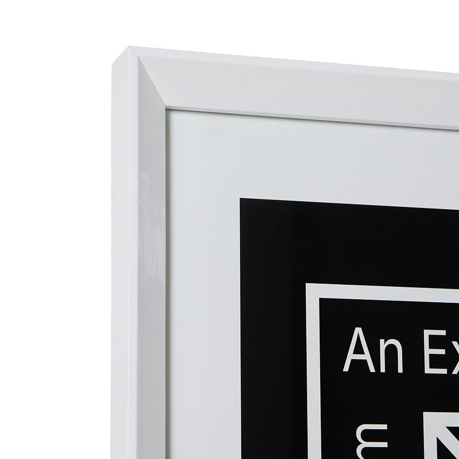 Between Space framed poster by HKLIVING shown at an angle, showing the white frame