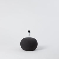 Bellac dark grey round stone lamp base by Olsson & Jensen without a shade