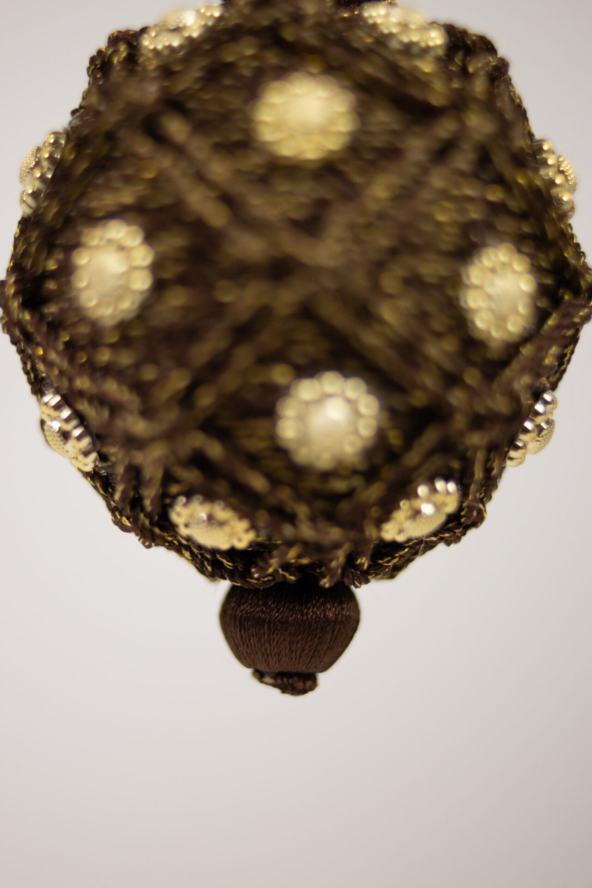 Gold studs on the Bellagio Christmas bauble by Olsson & Jensen