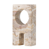 angled product shot of bloomingville aoxi natural marble decorative sculpture