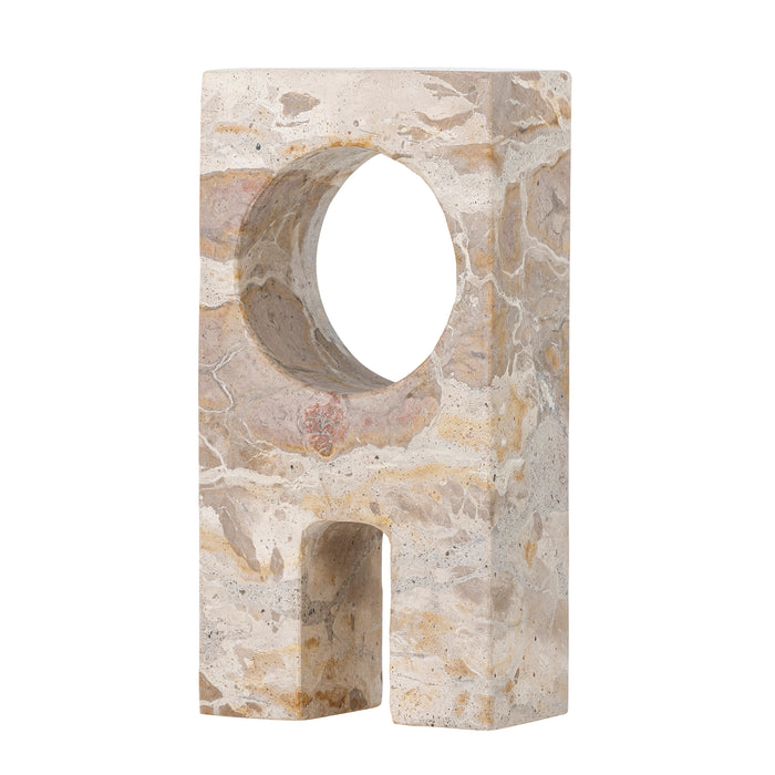 angled product shot of bloomingville aoxi natural marble decorative sculpture