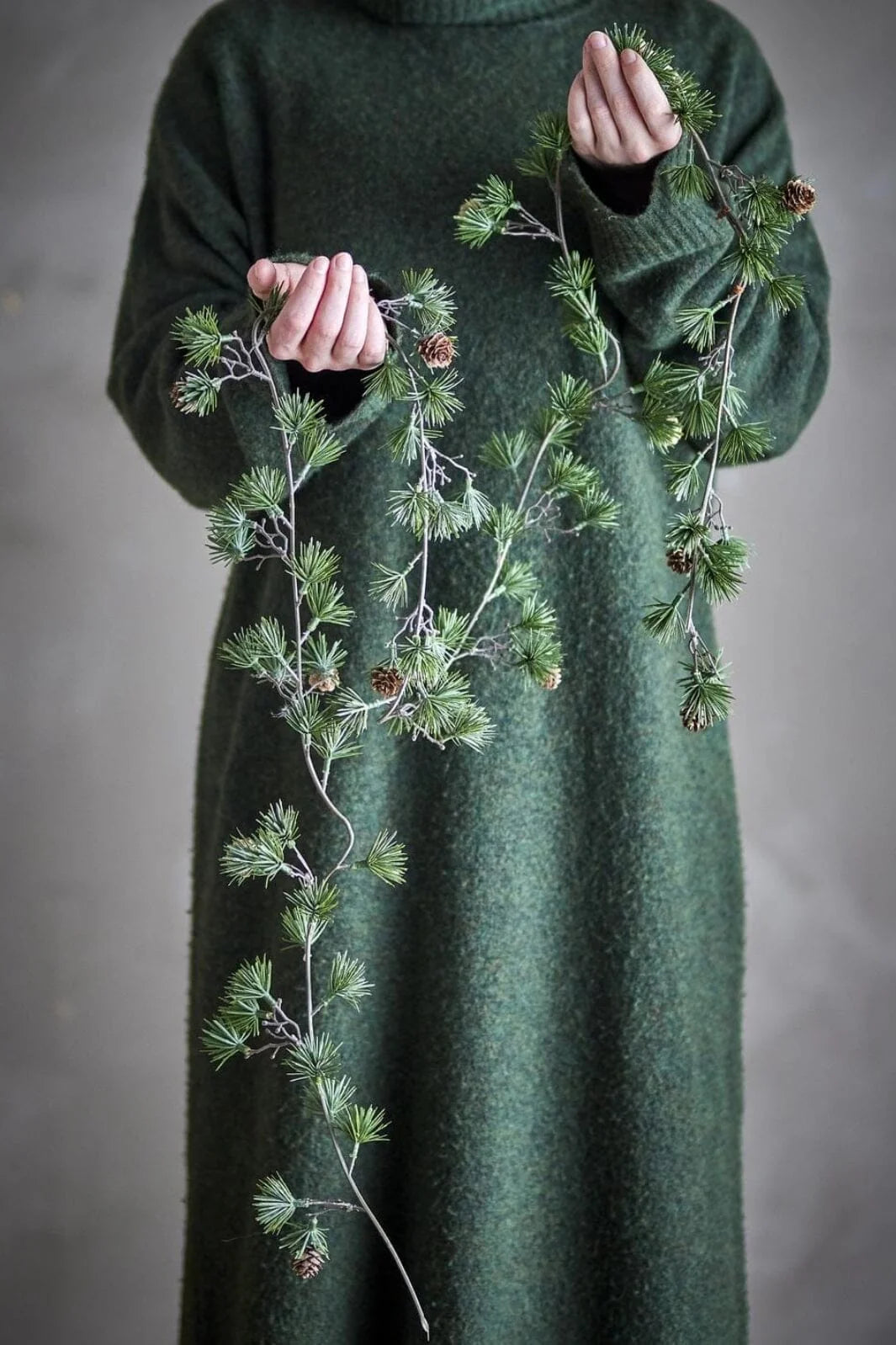 Cedar Garland in Green with Pine Cones, Over 2 Metre Artificial Christmas Garland