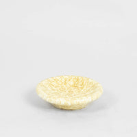 Boel yellow speckled stoneware plate by Olsson & Jensen