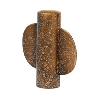 Bran caramel brown vase from the front