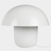 Carl-Johan large white mushroom table lamp by Olsson & Jensen on a white background