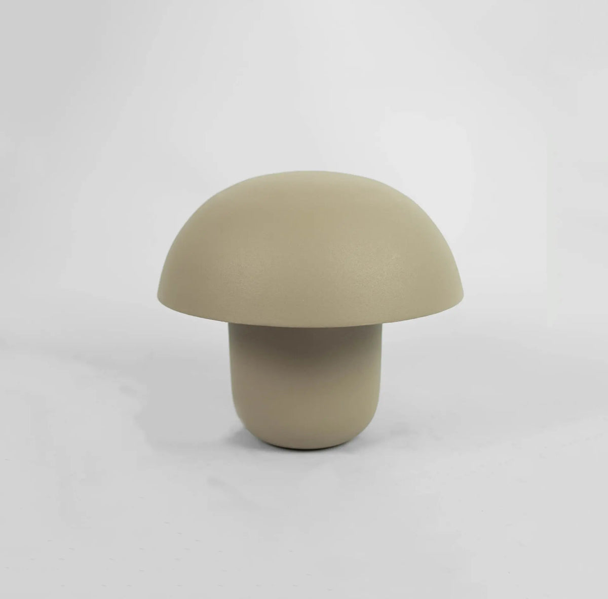 Carl-Johan mini matt taupe mushroom table lamp by Olsson & Jensen