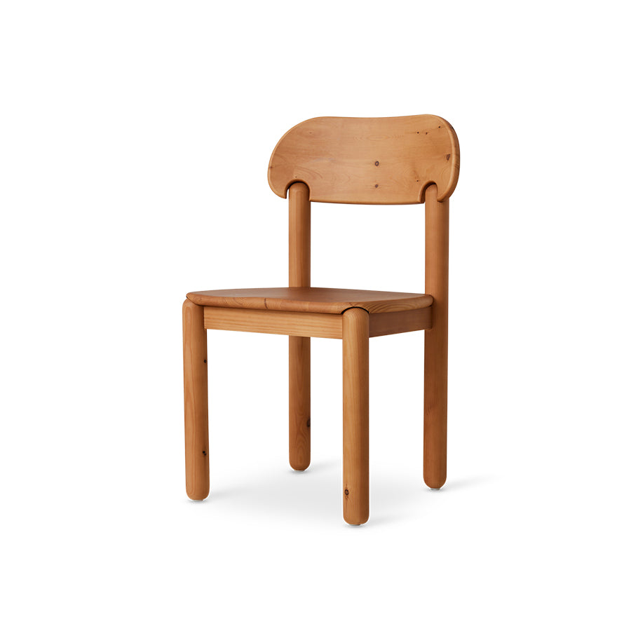 Natural Brown, Align Dining Chair in Pine Wood by hkliving