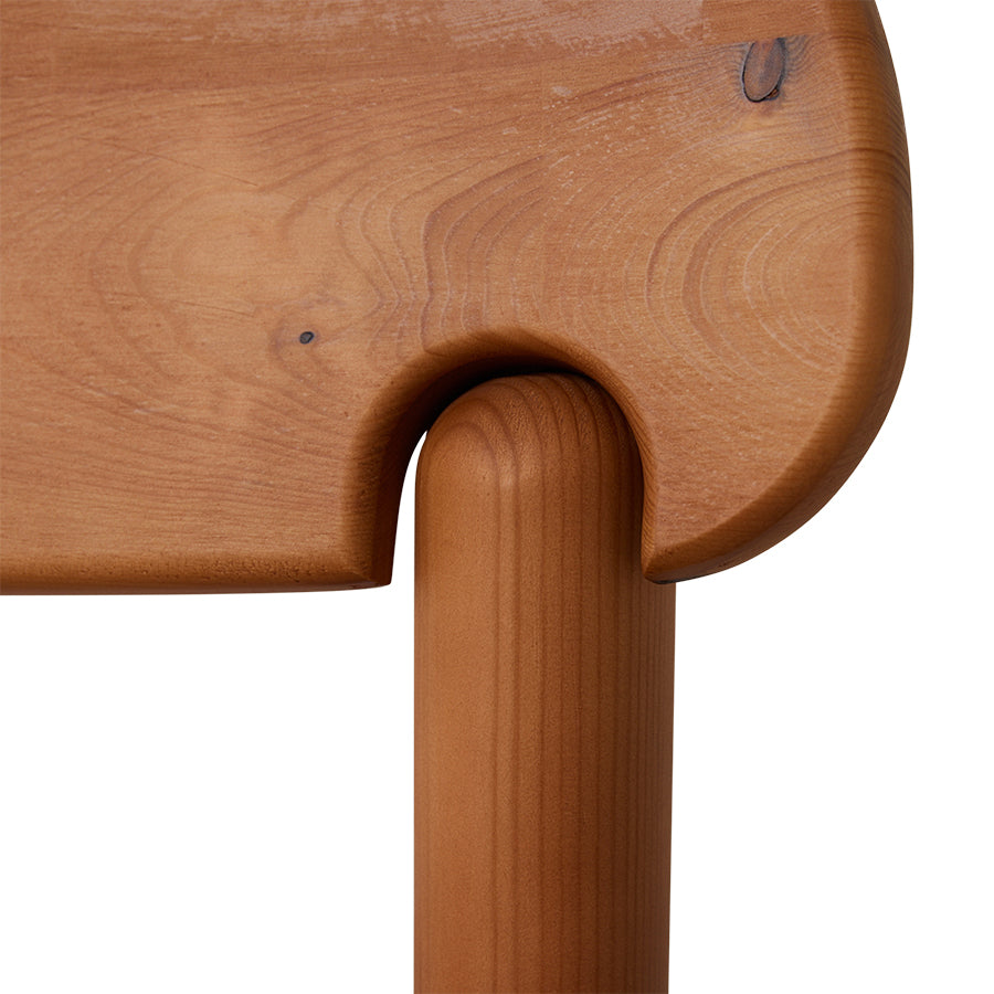 Natural Brown, Align Dining Chair in Pine Wood by hkliving