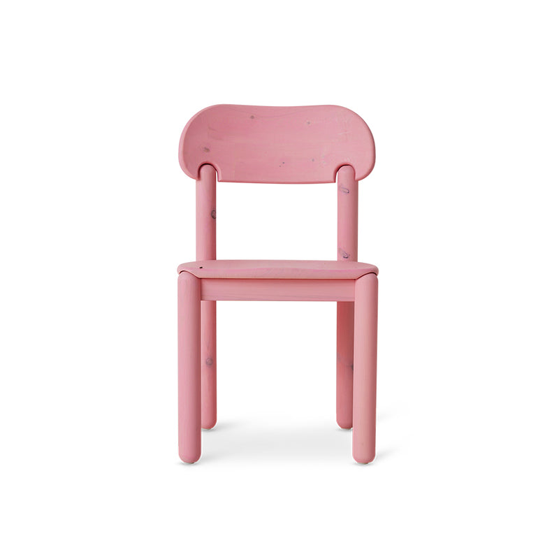 Raspberry Bright Pink, Align Dining Chair in Pine Wood by hkliving