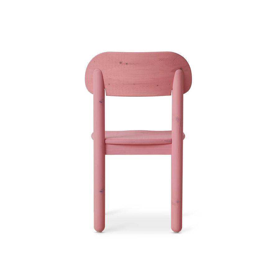 Raspberry Bright Pink, Align Dining Chair in Pine Wood by hkliving