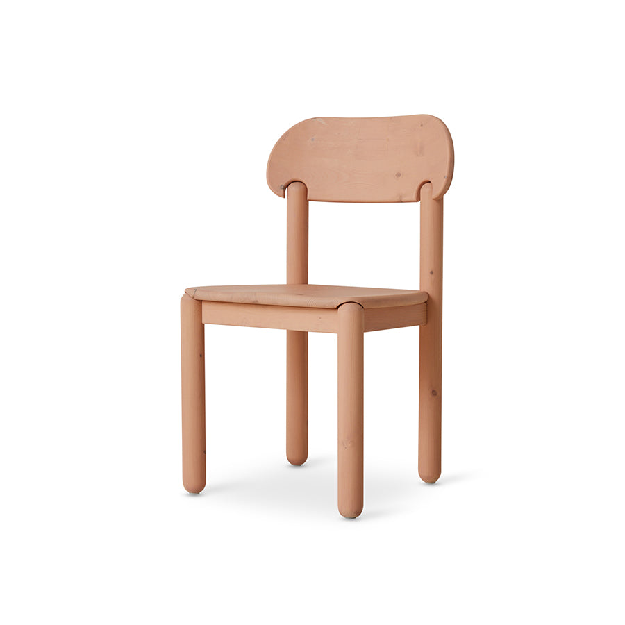 Peach, Align Dining Chair in Pine Wood by hkliving