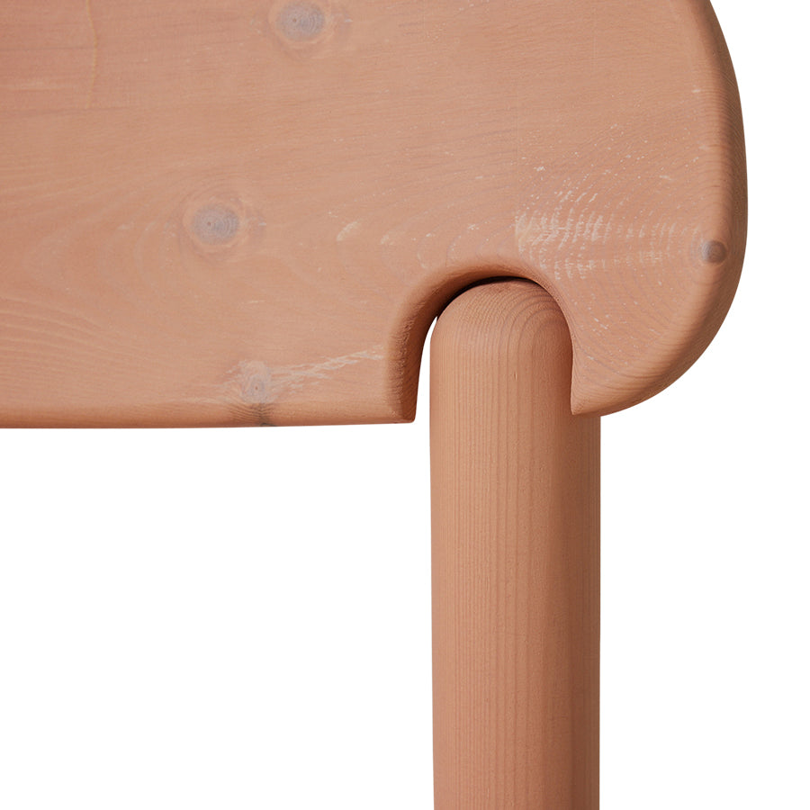 Peach, Align Dining Chair in Pine Wood by hkliving