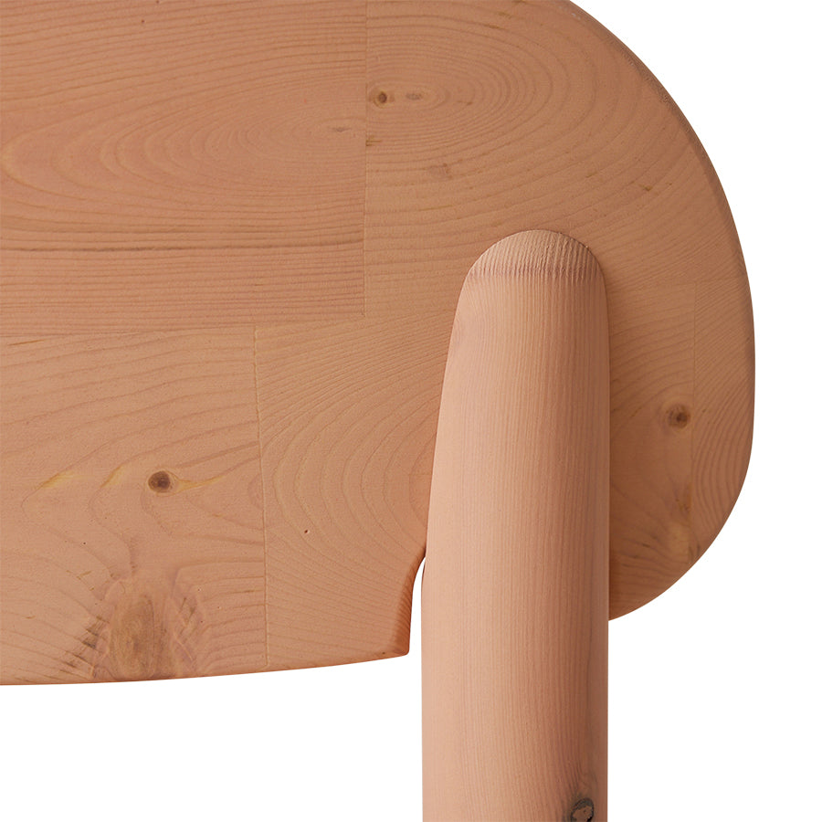 Peach, Align Dining Chair in Pine Wood by hkliving