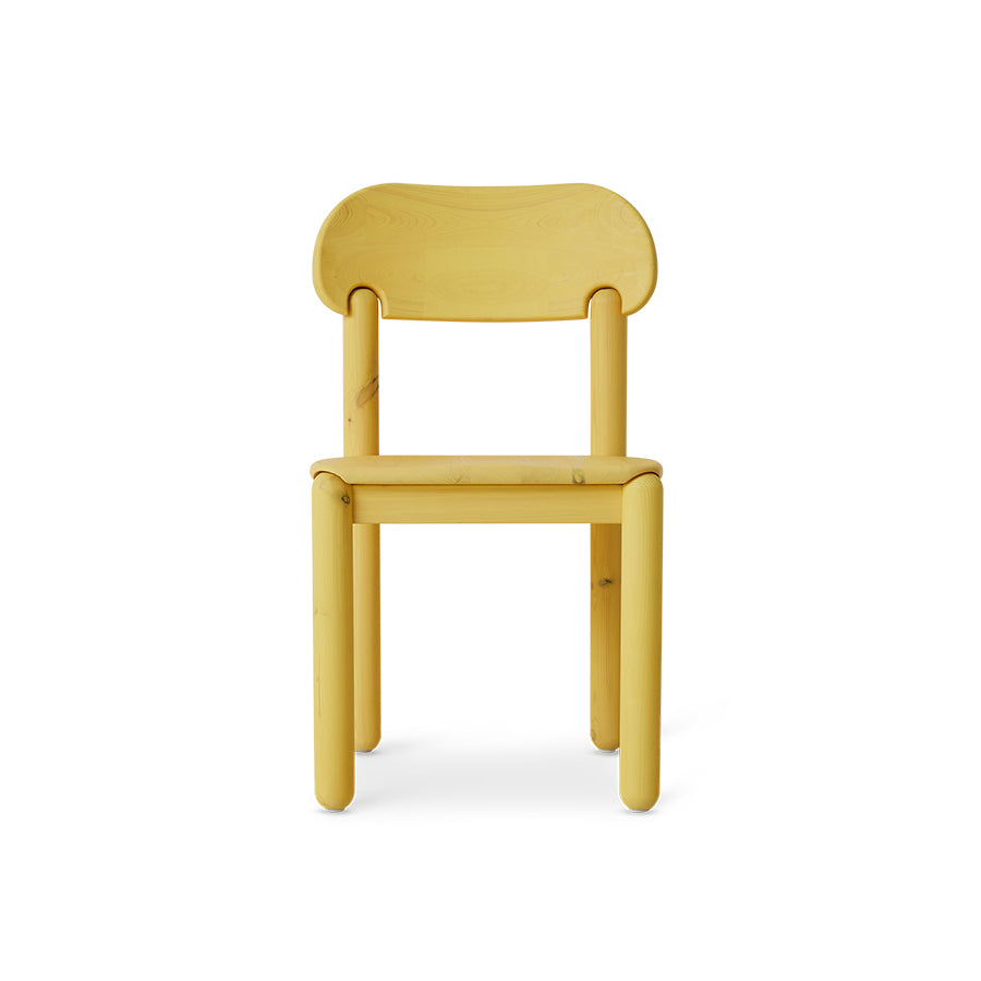 Butter Yellow, Align Dining Chair in Pine Wood by hkliving