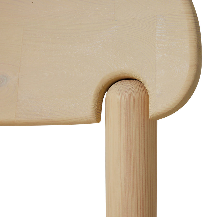 Cream White, Align Dining Chair in Pine Wood by hkliving