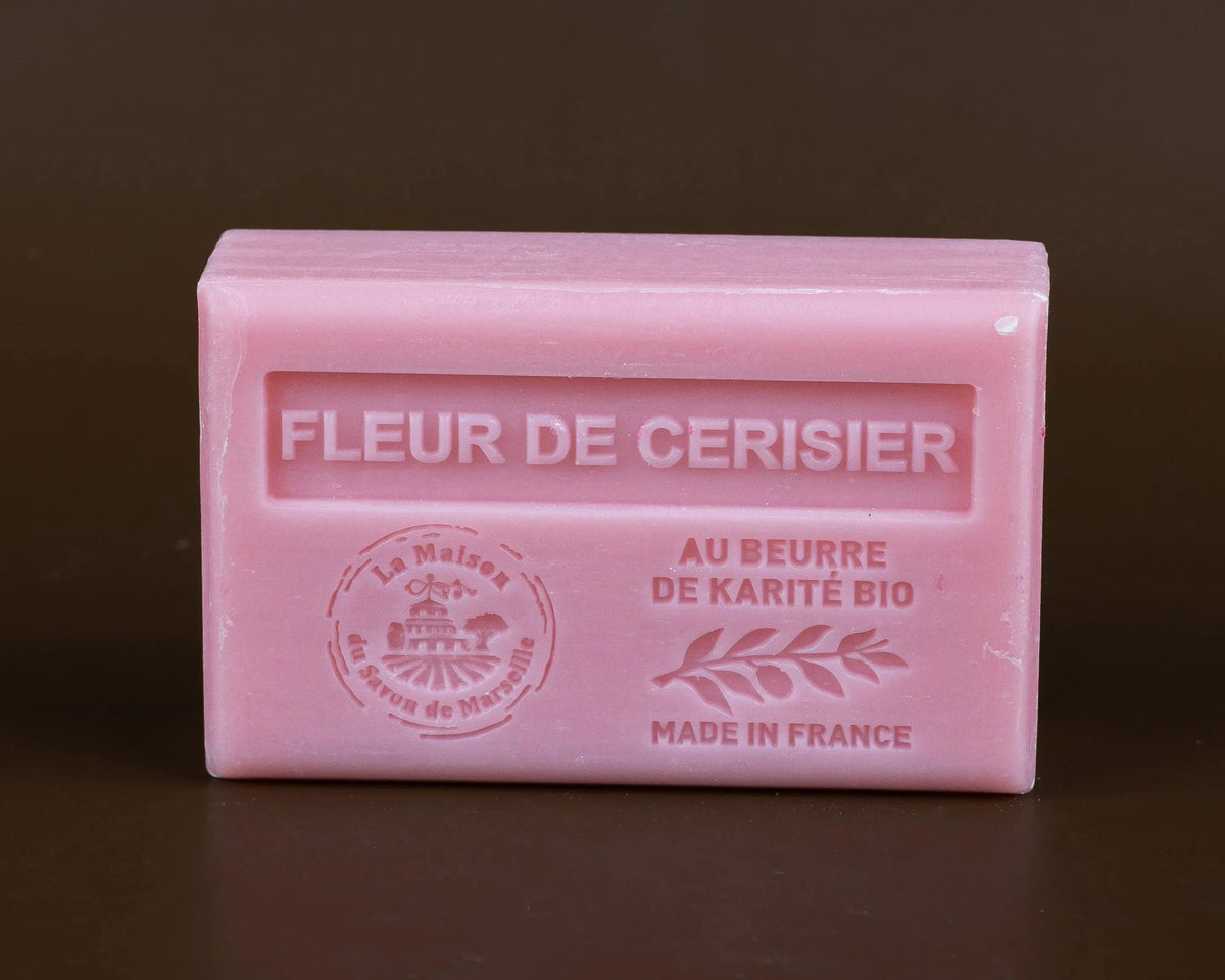Cherry Blossom French soap with organic shea butter and kaolin by La Maison du Savon de Marseille, 125g