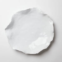 Claire large white handmade ceramic serving bowl by Olsson & Jensen from above
