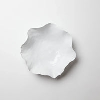 Claire medium white handmade ceramic bowl by Olsson & Jensen from above
