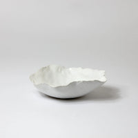 Claire white handmade ceramic saucer or small plate by Olsson & Jensen
