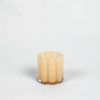 Clara 10 cm beige glass flower votive by Olsson & Jensen on a white background