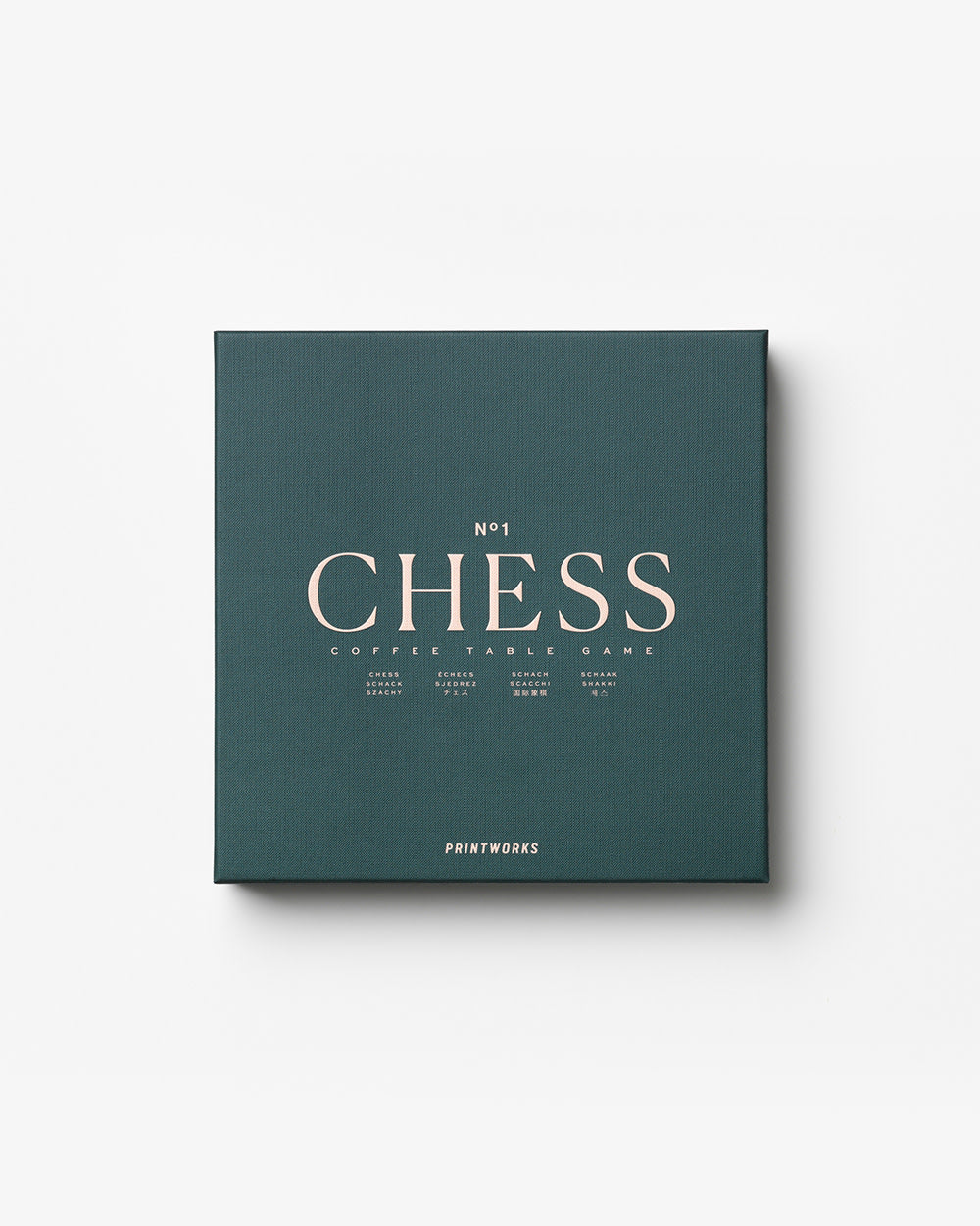 Closed coffee table chess box in green