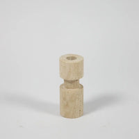Light travertine asymmetric candle holder by Olsson & Jensen
