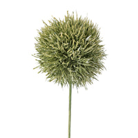 Close-up of green faux allium bloom head
