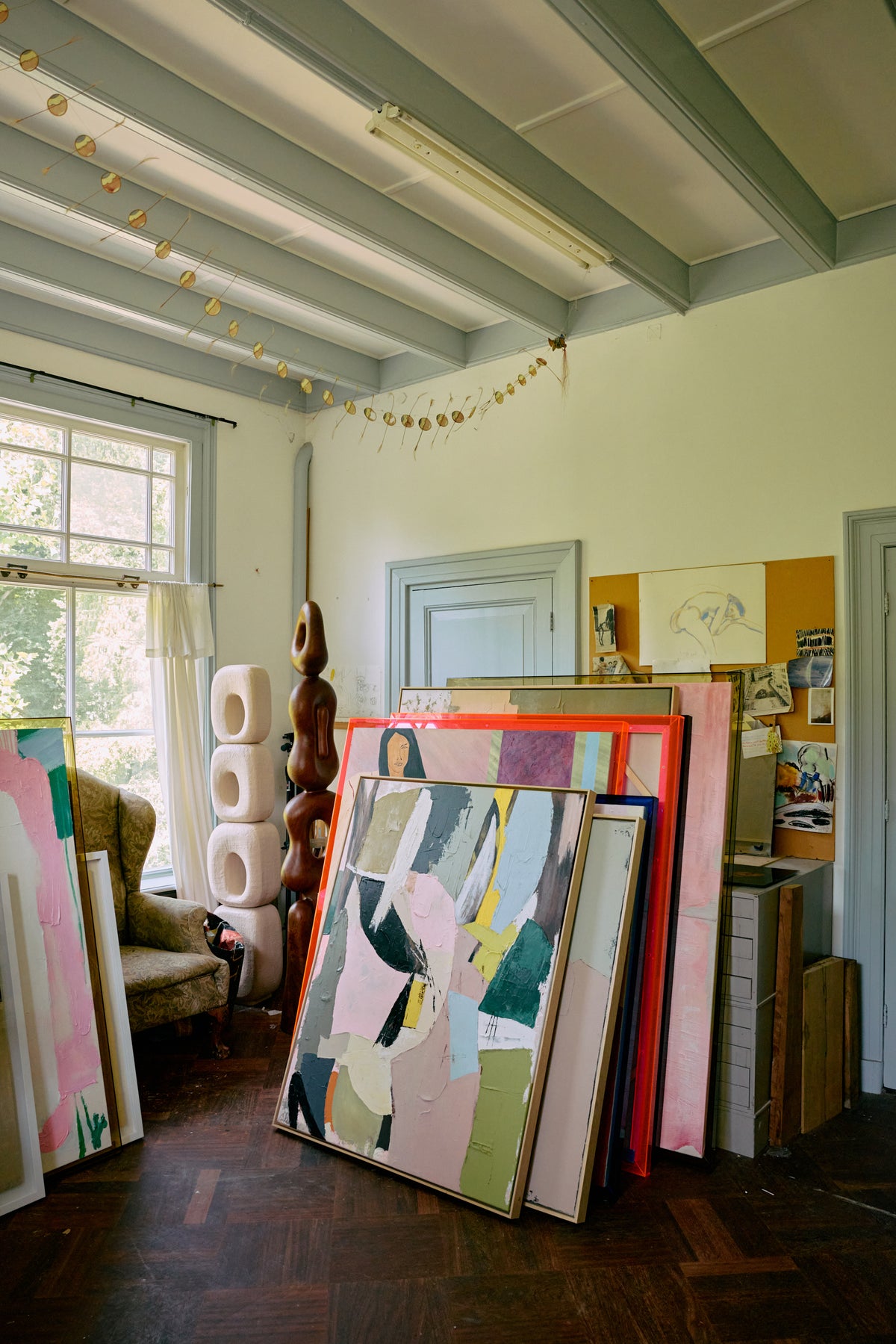 Large ‘Colour Cult’ artwork shown in studio, scale suited to statement walls.
