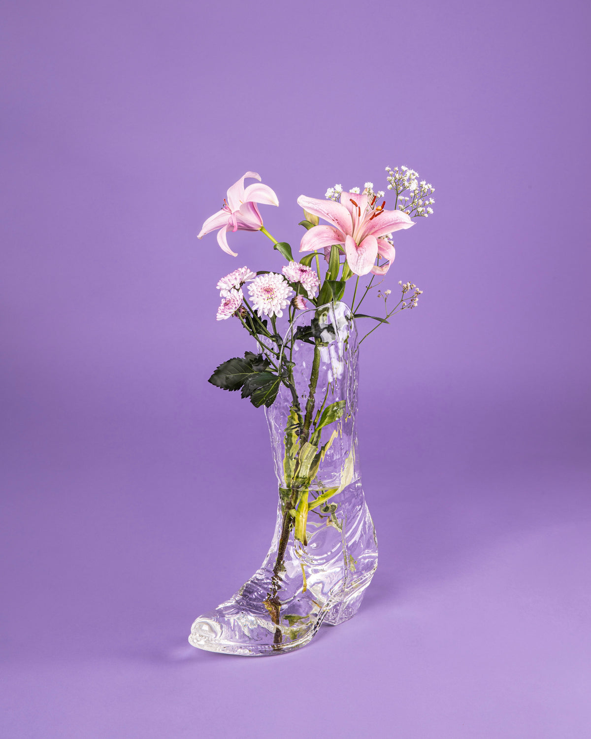 Crystal Bootie Glass Vase by Seletti – Quirky Boot-Shaped Decorative Vase