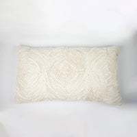 Elba cream textured cotton cushion 50x90 cm by Olsson & Jensen, front view