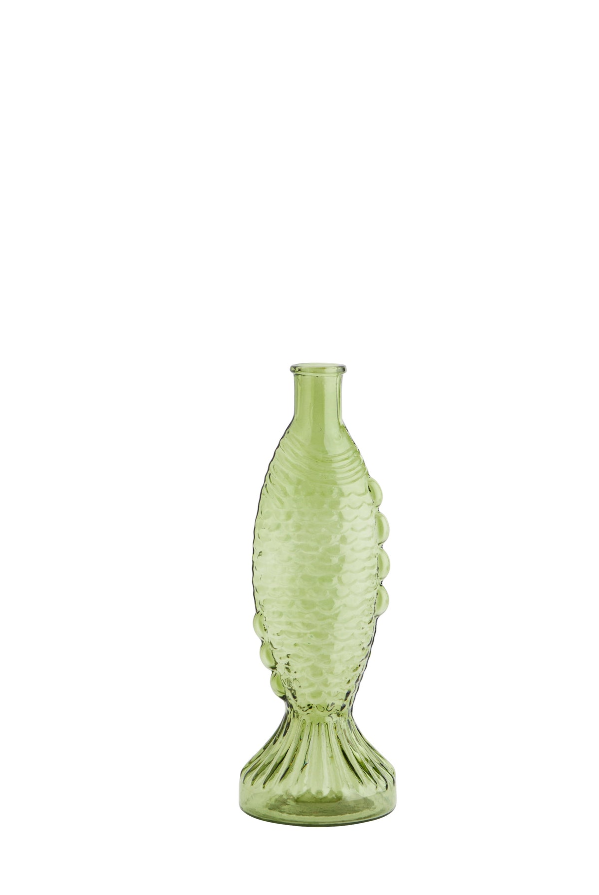 green fish glass vase decorative sculptural design
