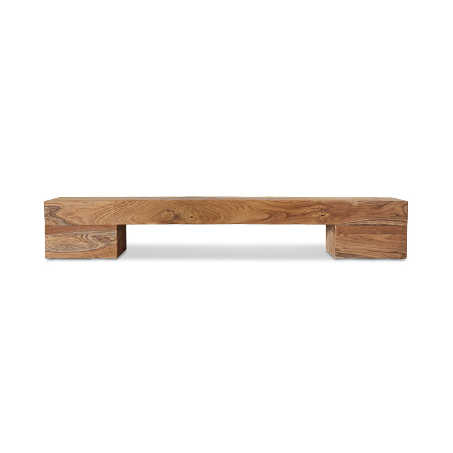 Teak Lowboard Block – Minimalist Wooden Media & Storage Unit by hkliving