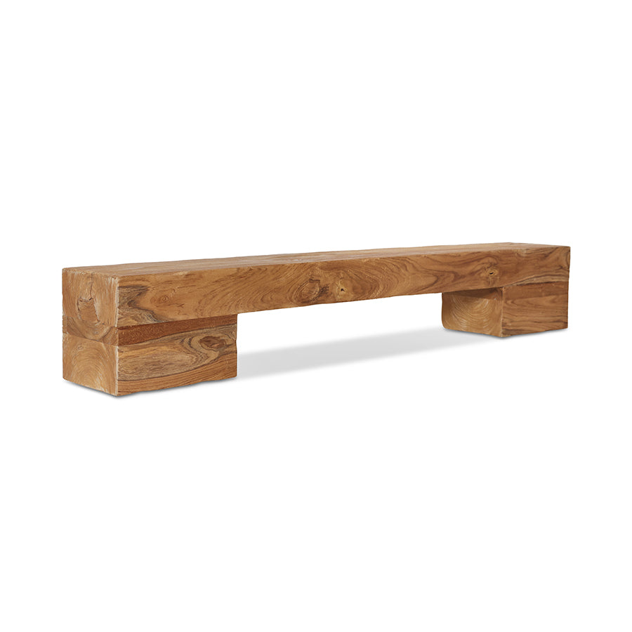 Teak Lowboard Block – Minimalist Wooden Media & Storage Unit by hkliving