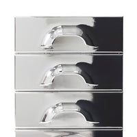 hkliving Chest of 6 Drawers – Chrome Special (Space-Age Inspired Storage Cabinet)