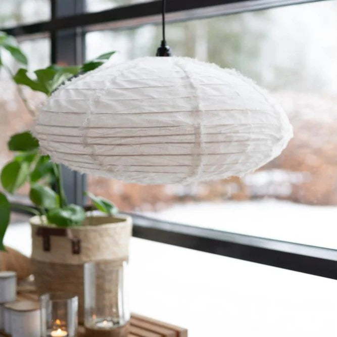 Wikholmform sculptural fabric light shade in white