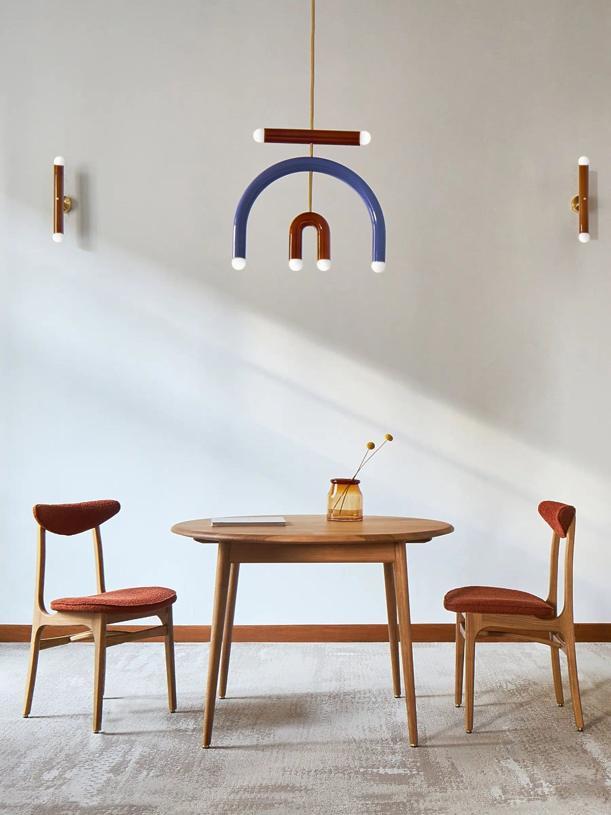 Fox Round Dining Table 110 by 366 Concept styled in a dining room