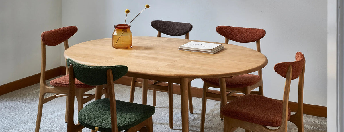 Fox Round Extendable Dining Table by 366 Concept in an interior