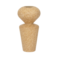 Freja vase with a rounded top on a tapered base, in sand by Urban Nature Culture