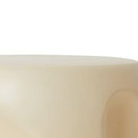 Cream Ceramic Side Table, Shell, Currents by hkliving