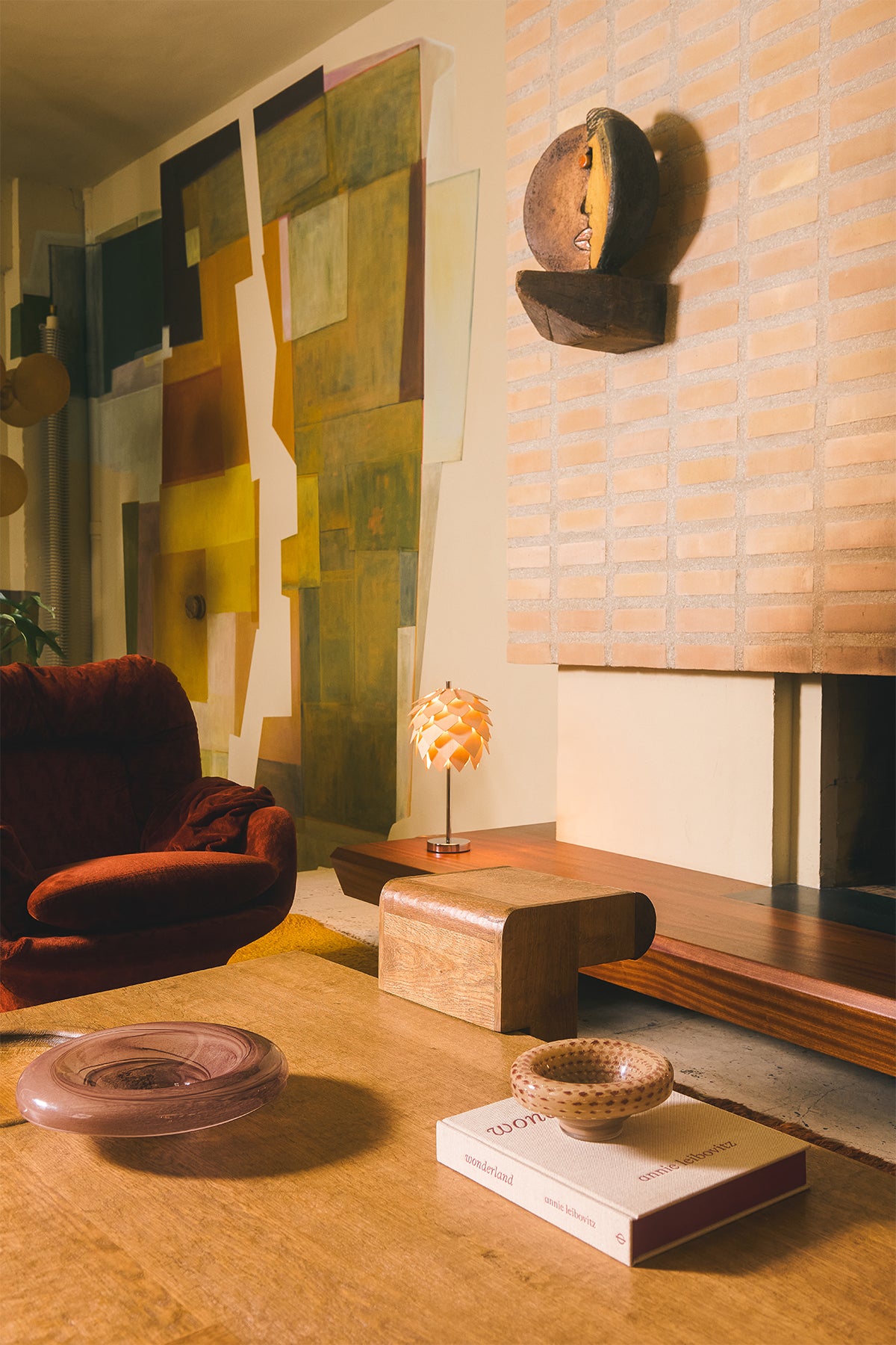 Gaston glass bowl by Olsson & Jensen styled in a living room