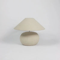 Grace small cotton shade by Olsson & Jensen on a beige Colmar lamp base
