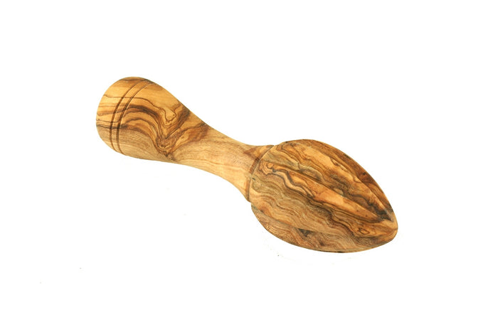Mediterranean style handcrafted olive wood lemon press