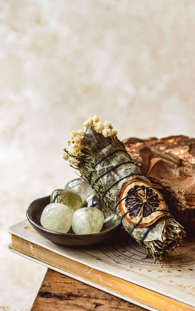 Ritual cleansing smudge stick handmade with citrus and herbs