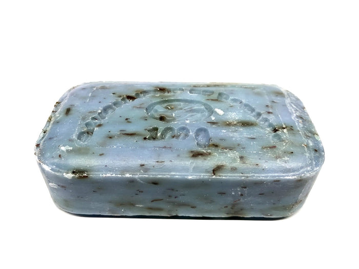 Handmade lavender natural soap with crushed flowers from Provence