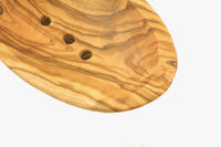 Natural olive wood soap tray unique grain sustainable design