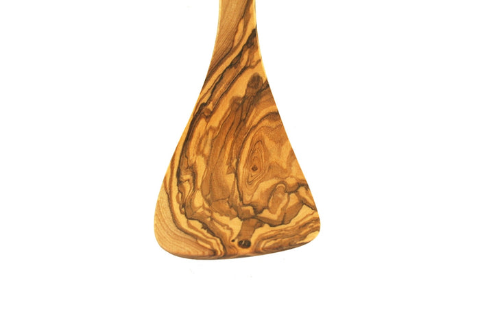 Eco-friendly olive wood spatula safe for non-stick pans